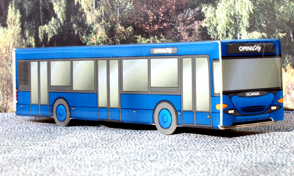 Scania Omnicity Türseite blau