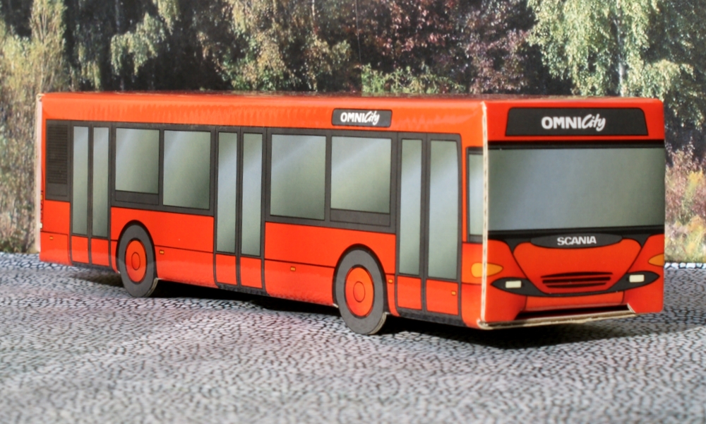 Scania Omnicity Türseite rot